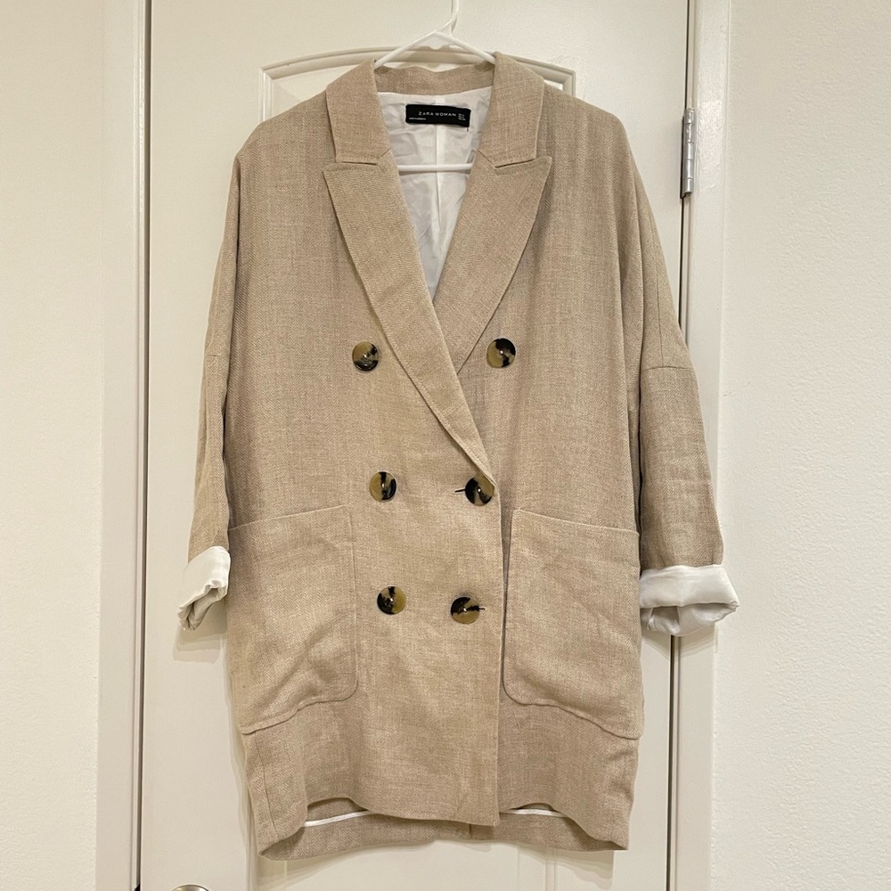 Zara linen blazer jacket